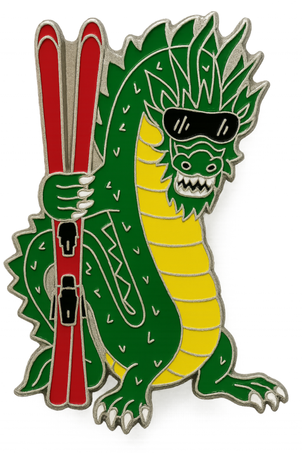 Custom-Skiing-Dragon-Enamel-Pin